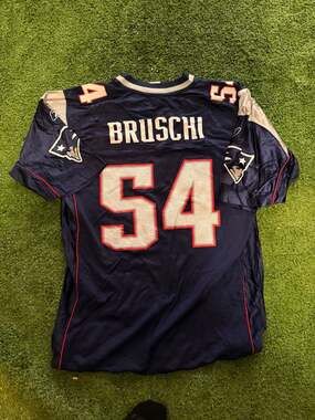 Vintage Tedy Bruschi New England Patriots Reebok NFL Jersey Size Large